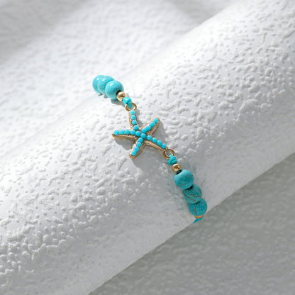 Ethnic Style Heart Shape Butterfly Turquoise Alloy Wholesale Bracelets