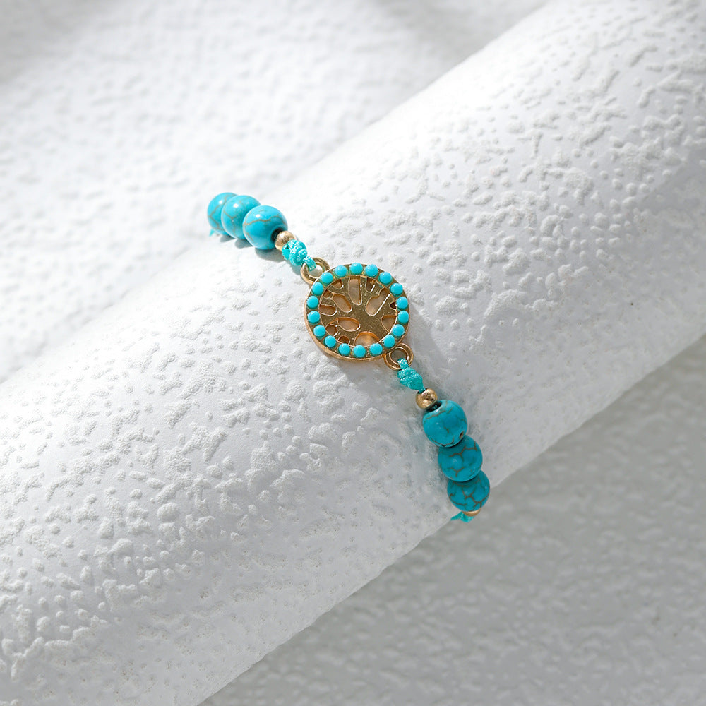 Ethnic Style Heart Shape Butterfly Turquoise Alloy Wholesale Bracelets