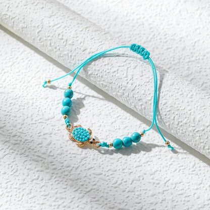 Ethnic Style Heart Shape Butterfly Turquoise Alloy Wholesale Bracelets