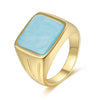 Wholesale Jewelry Retro Geometric Stamp Copper Ring Gooddiy