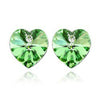 Simple Colorful Heart Crystal Stud Earrings