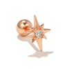 Fashion Star Brass Plating Zircon Ear Studs 1 Piece