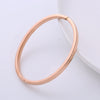 Simple Style Solid Color Stainless Steel Gold Plated Gold Plated Bangle