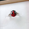 Fashion Oval Copper Inlay Artificial Gemstones Rings 1 Piece