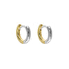 Ins Style Color Block Sterling Silver Plating Hoop Earrings 1 Pair