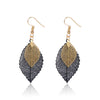 Fashion Leaf Copper Plating Earrings 1 Pair