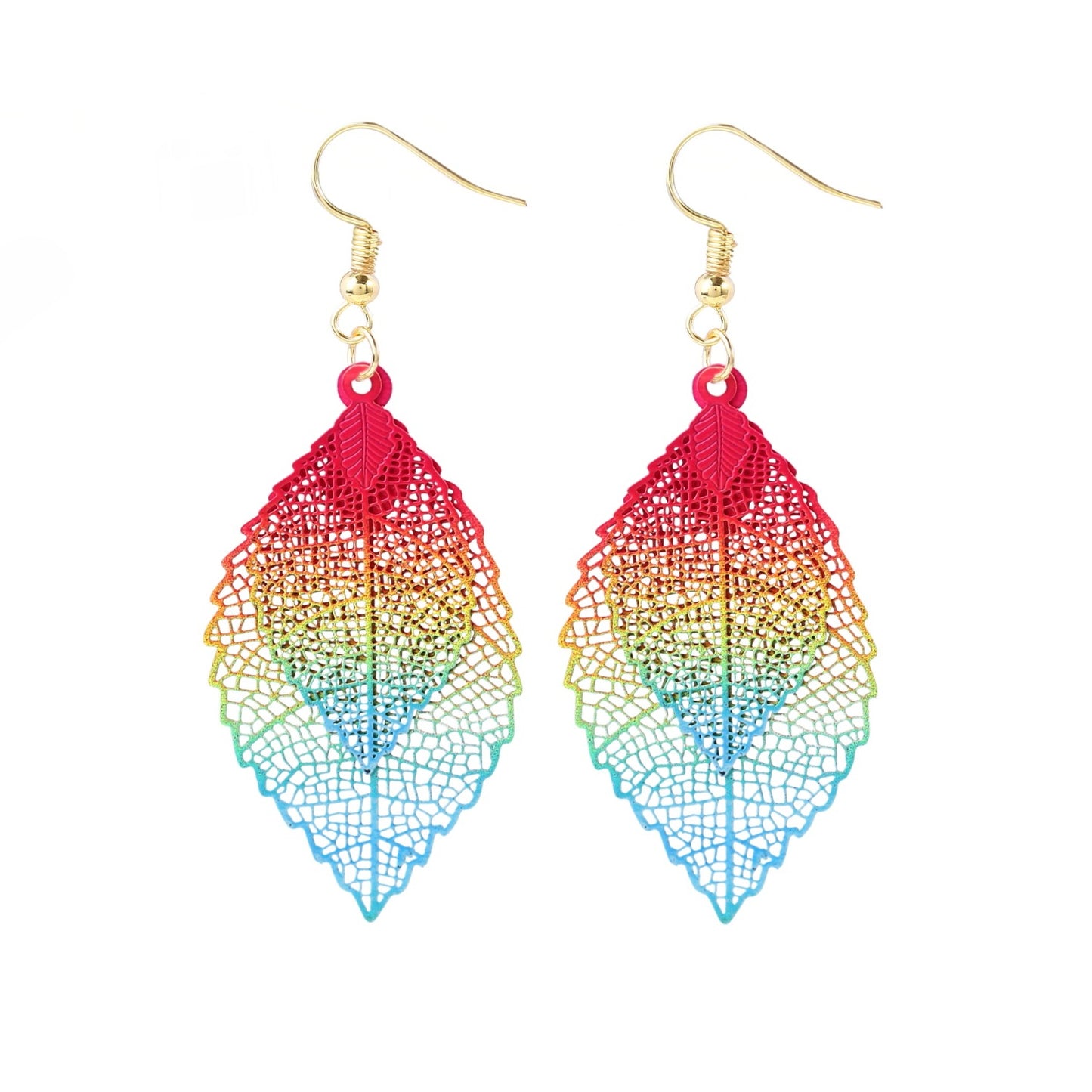 Fashion Leaf Copper Plating Earrings 1 Pair