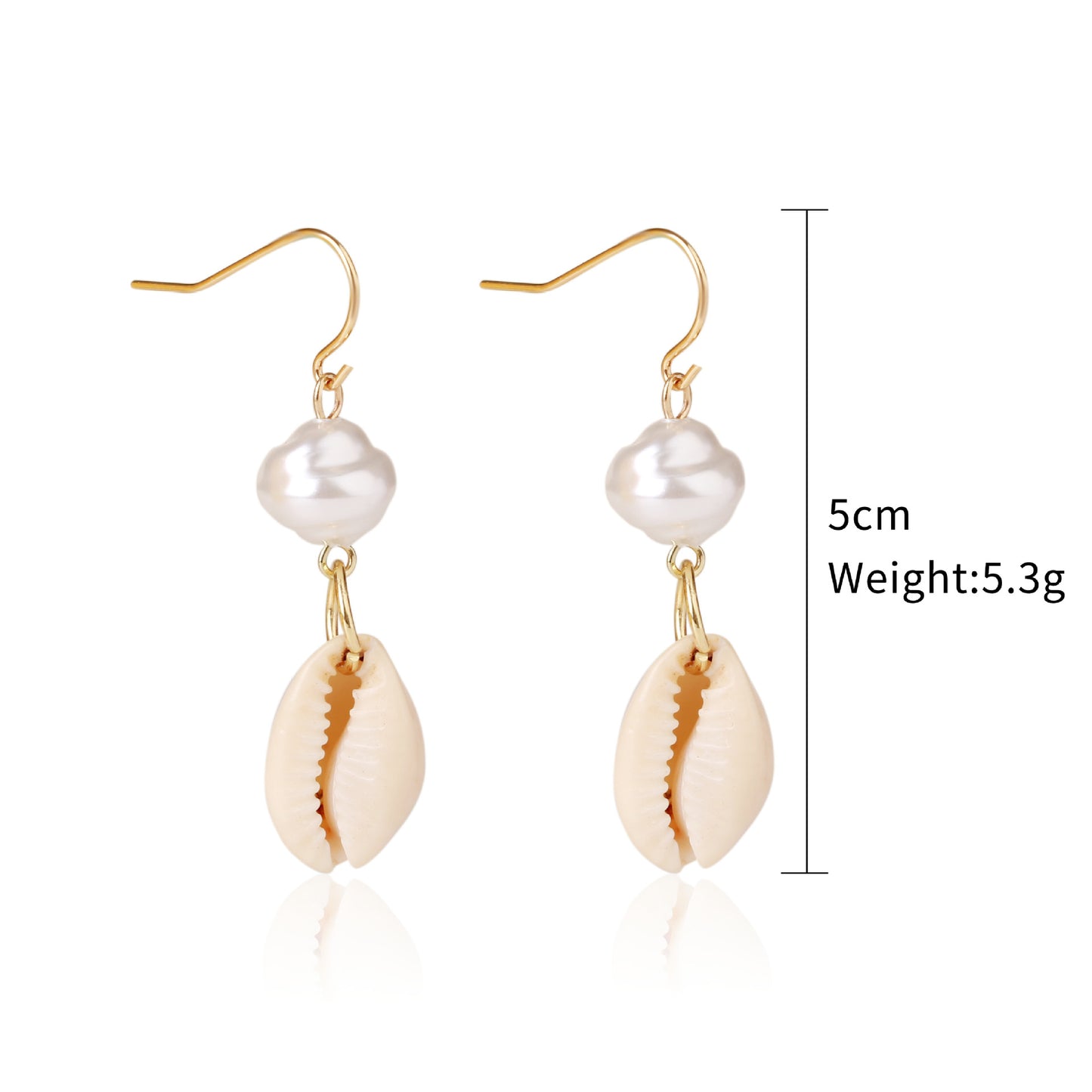 Fashion Shell Shell Inlaid Shell Artificial Pearls Women's Earrings 1 Pair