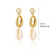 Fashion Shell Shell Inlaid Shell Artificial Pearls Women's Earrings 1 Pair