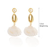 Fashion Shell Shell Inlaid Shell Artificial Pearls Women's Earrings 1 Pair