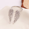 Fashion Wings Copper Gold Plated Zircon Rings In Bulk