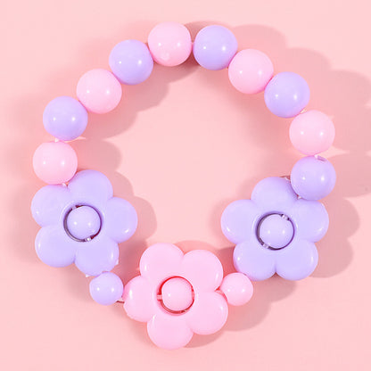 Cute Flower Arylic Girl's Bracelets Necklace