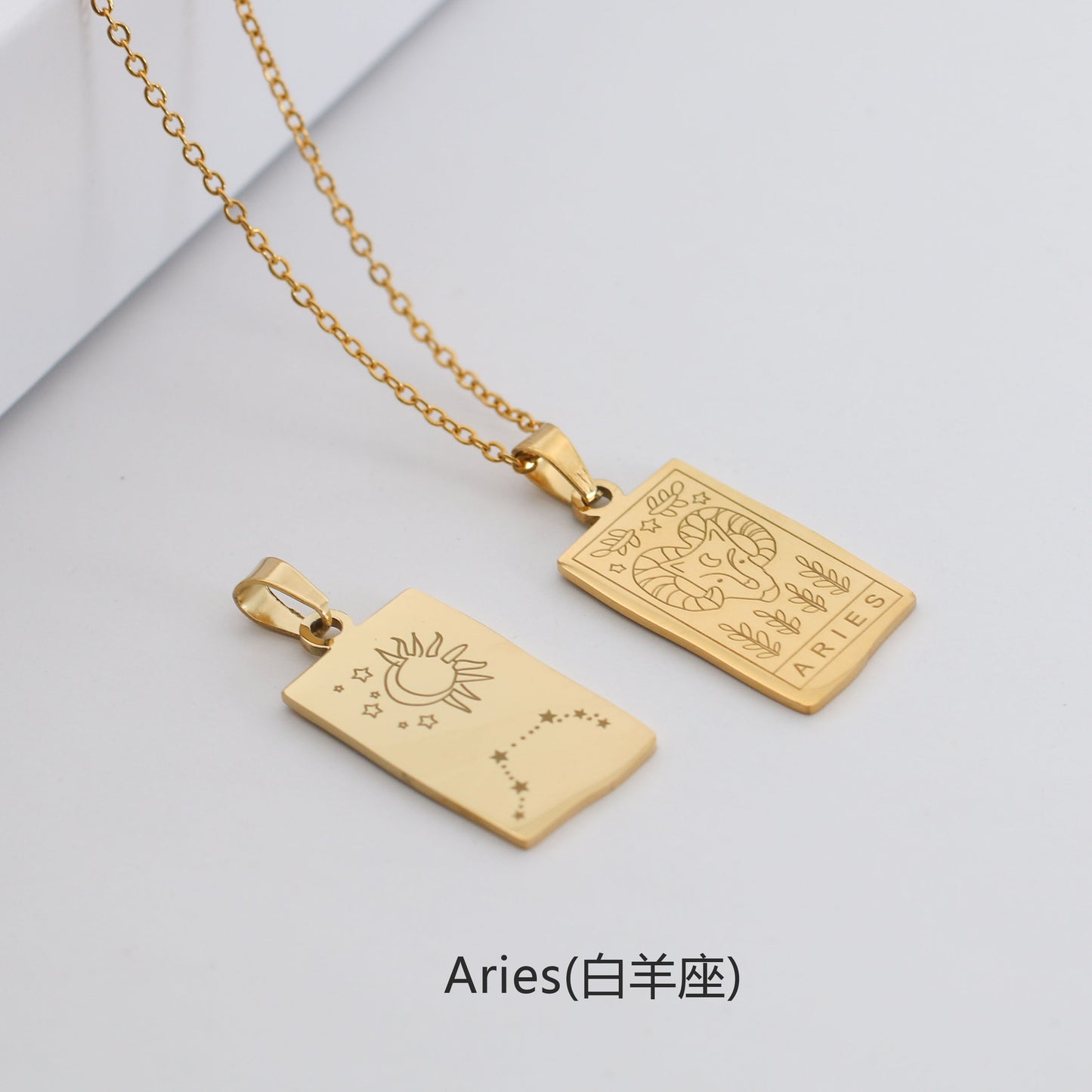 Fashion Constellation Titanium Steel Plating Necklace