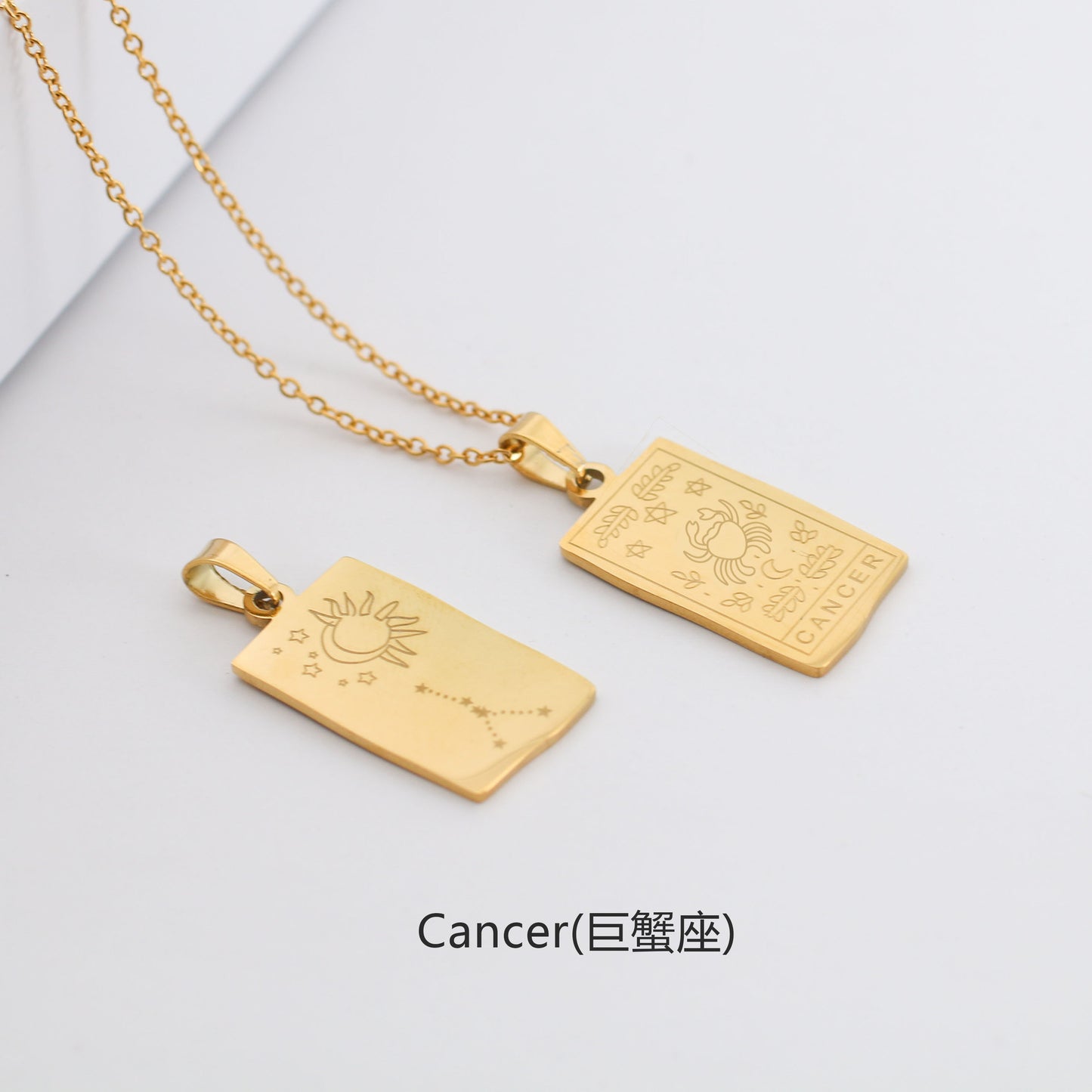 Fashion Constellation Titanium Steel Plating Necklace