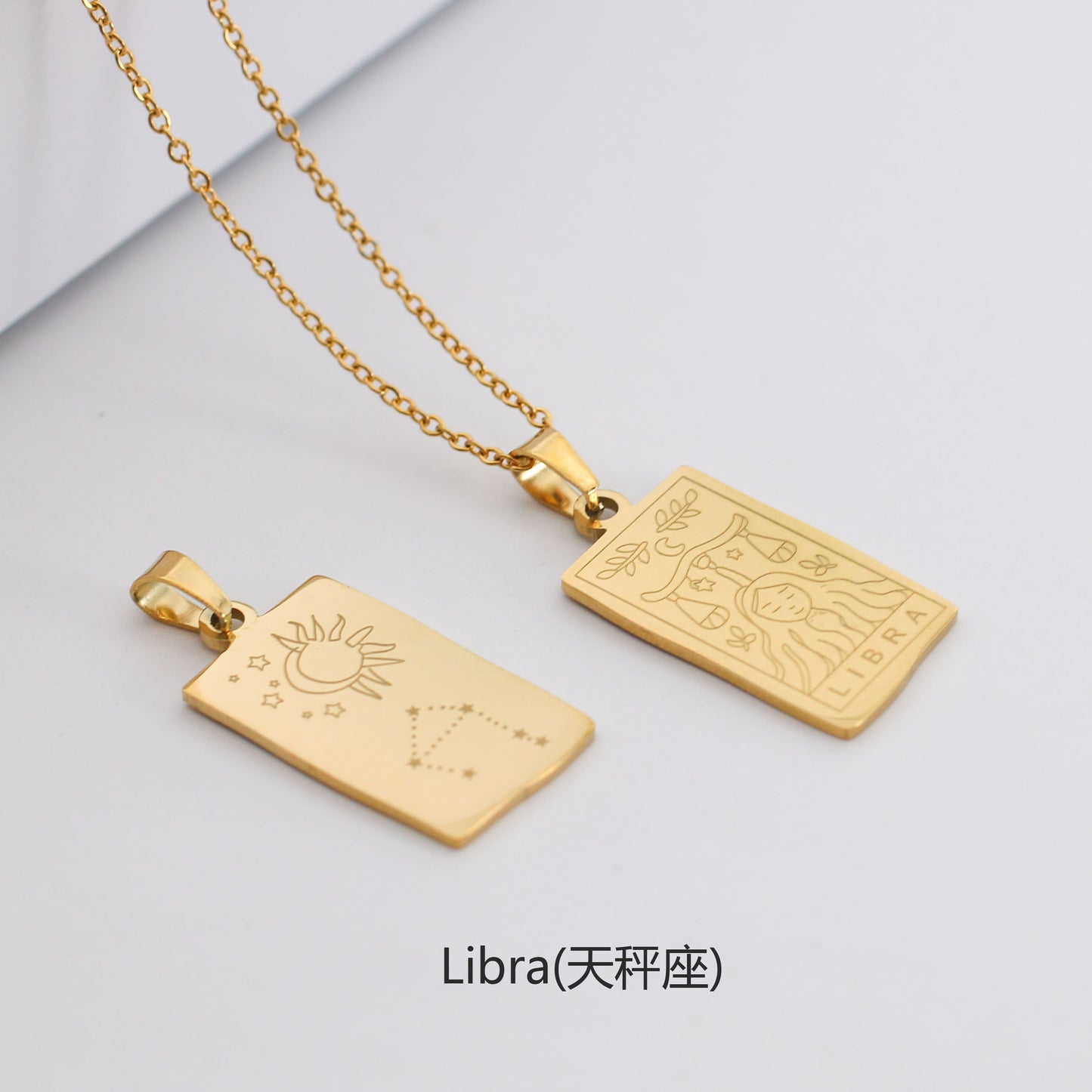 Fashion Constellation Titanium Steel Plating Necklace