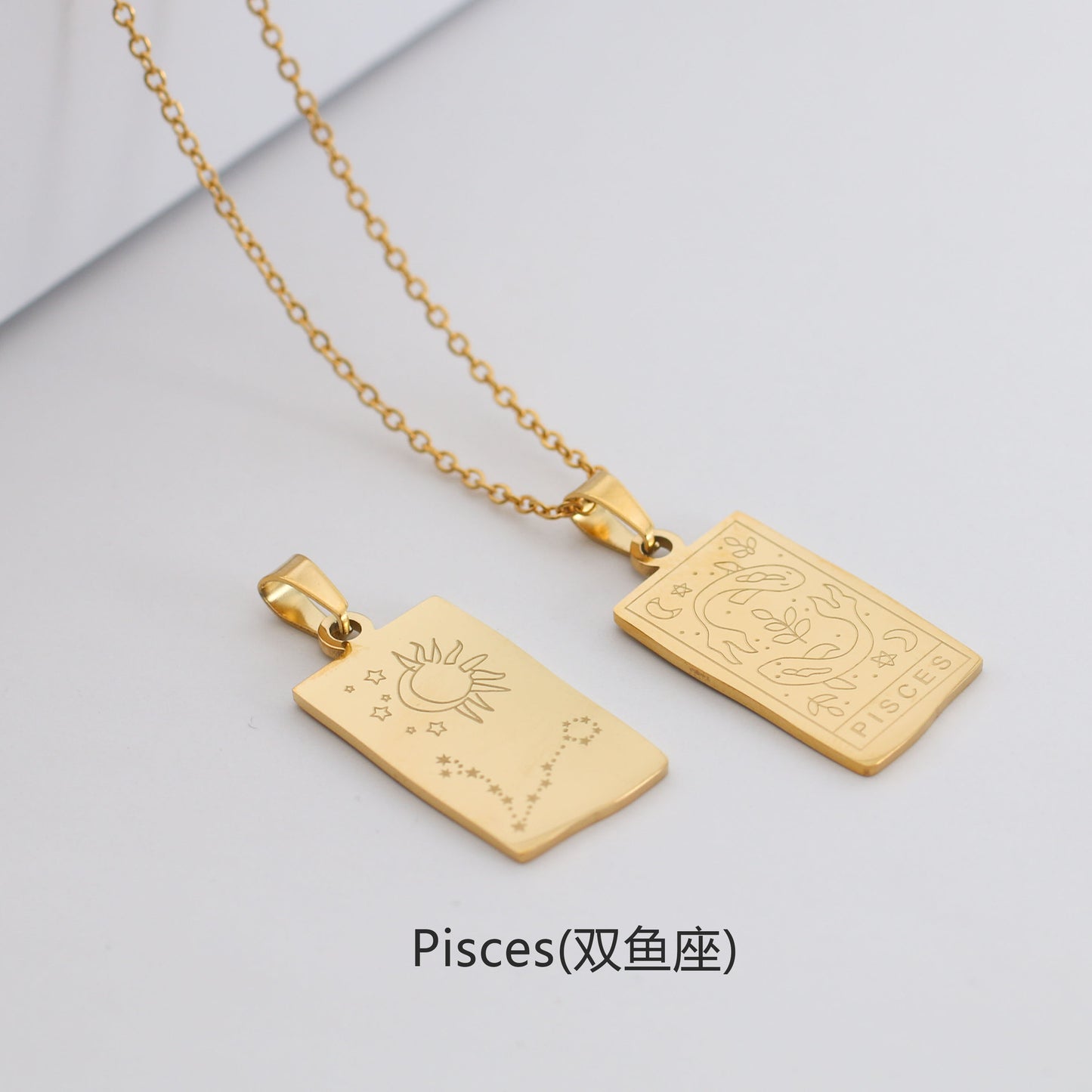 Fashion Constellation Titanium Steel Plating Necklace