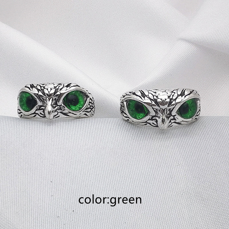 Retro Owl Metal Plating Unisex Open Ring