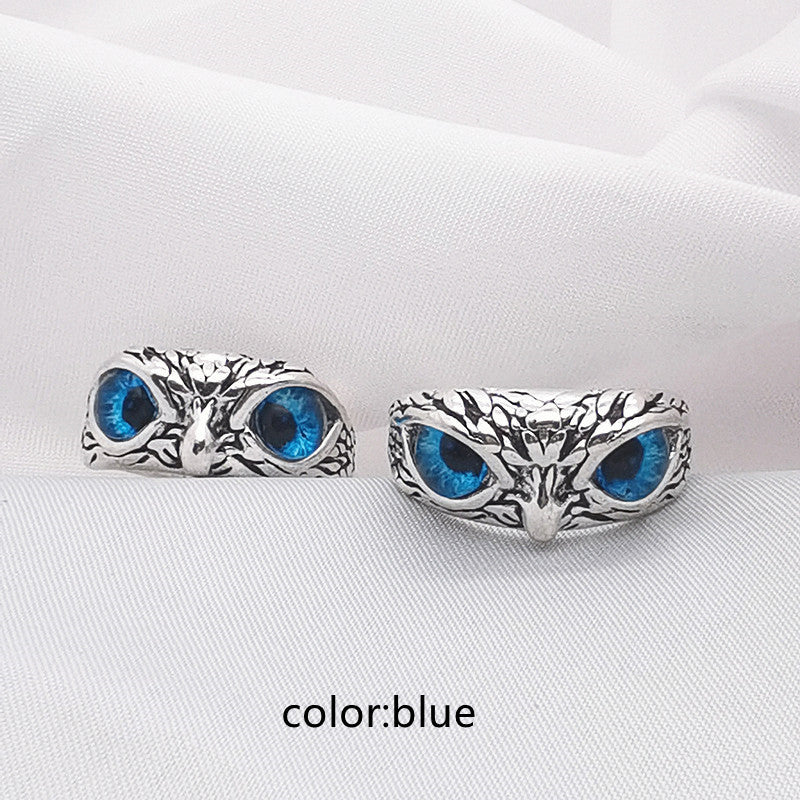 Retro Owl Metal Plating Unisex Open Ring