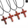 Fashion Cross Natural Stone Polishing Jewelry Accessories 1 Piece