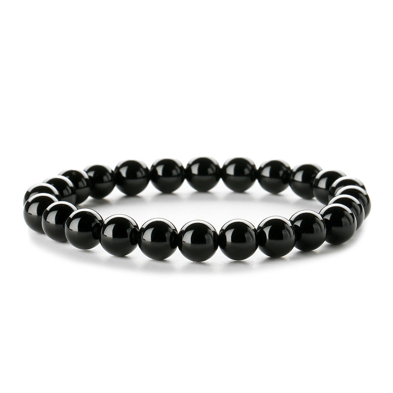 Retro Round Beaded Natural Stone Unisex Bracelets 1 Piece