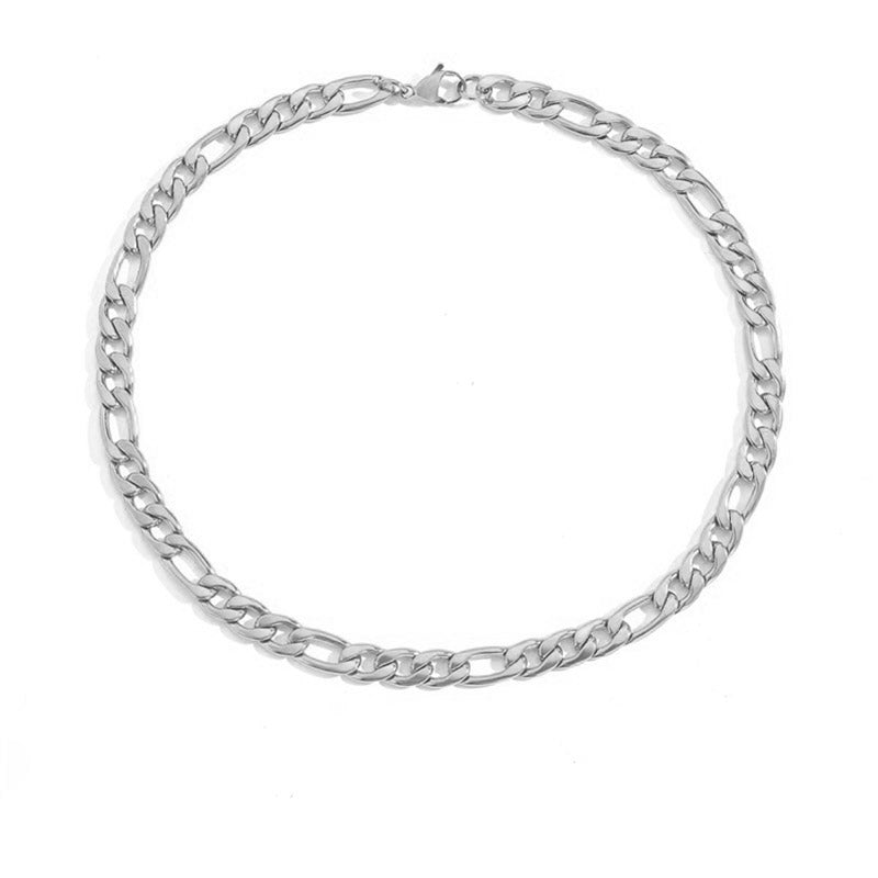 Hip-hop Solid Color Stainless Steel Plating Chain Necklace 1 Piece