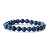 Retro Round Beaded Natural Stone Unisex Bracelets 1 Piece