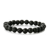 Retro Round Beaded Natural Stone Unisex Bracelets 1 Piece