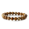 Retro Round Beaded Natural Stone Unisex Bracelets 1 Piece