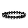 Retro Round Beaded Natural Stone Unisex Bracelets 1 Piece