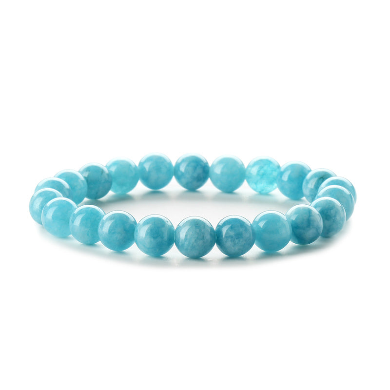 Retro Round Beaded Natural Stone Unisex Bracelets 1 Piece