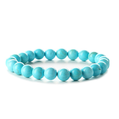 Retro Round Beaded Natural Stone Unisex Bracelets 1 Piece