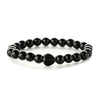 Retro Round Beaded Natural Stone Unisex Bracelets 1 Piece