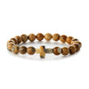 Retro Cross Round Beaded Natural Stone Bracelets