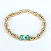 Fashion Devil's Eye Copper Gold Plated Bracelets 1 Piece