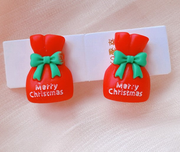 Fashion Santa Claus Plastic Resin Girl's Ear Clips 1 Pair