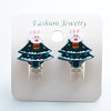 Fashion Christmas Tree Santa Claus Plastic Resin Girl's Drop Earrings Ear Clips 1 Pair