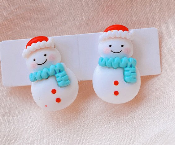 Fashion Santa Claus Plastic Resin Girl's Ear Clips 1 Pair