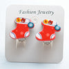 Fashion Christmas Tree Santa Claus Plastic Resin Girl's Drop Earrings Ear Clips 1 Pair