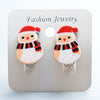 Fashion Christmas Tree Santa Claus Plastic Resin Girl's Drop Earrings Ear Clips 1 Pair