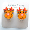 Fashion Christmas Tree Santa Claus Plastic Resin Girl's Drop Earrings Ear Clips 1 Pair