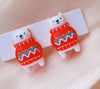 Fashion Santa Claus Plastic Resin Girl's Ear Clips 1 Pair