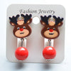 Fashion Christmas Tree Santa Claus Plastic Resin Girl's Drop Earrings Ear Clips 1 Pair