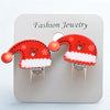 Fashion Christmas Tree Santa Claus Plastic Resin Girl's Drop Earrings Ear Clips 1 Pair