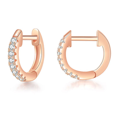 Fashion Geometric Brass Plating Zircon Ear Studs 1 Piece