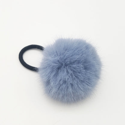 Fashion Solid Color Plush Hair Tie 1 Piece