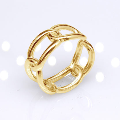 Retro Star Snake Titanium Steel Plating Open Ring 1 Piece