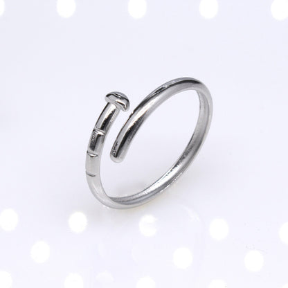 Retro Star Snake Titanium Steel Plating Open Ring 1 Piece