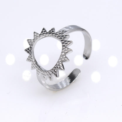 Retro Star Snake Titanium Steel Plating Open Ring 1 Piece