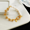 Fashion Geometric Copper Pearl Bracelets 1 Piece