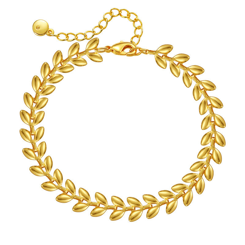 Ig Style Grain Copper Plating 18k Gold Plated Bracelets